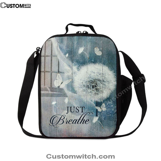 Dandelion Crystal Butterfly Bible Verse Lunch Bags, Christian Lunch Bag For School, Picnic, Religious Lunch Bag