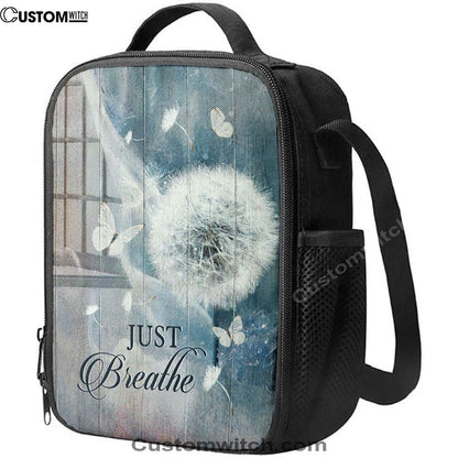 Dandelion Crystal Butterfly Bible Verse Lunch Bags, Christian Lunch Bag For School, Picnic, Religious Lunch Bag