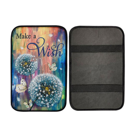 Dandelion Make A Wish Car Center Console Cover, Christian Car Accessories