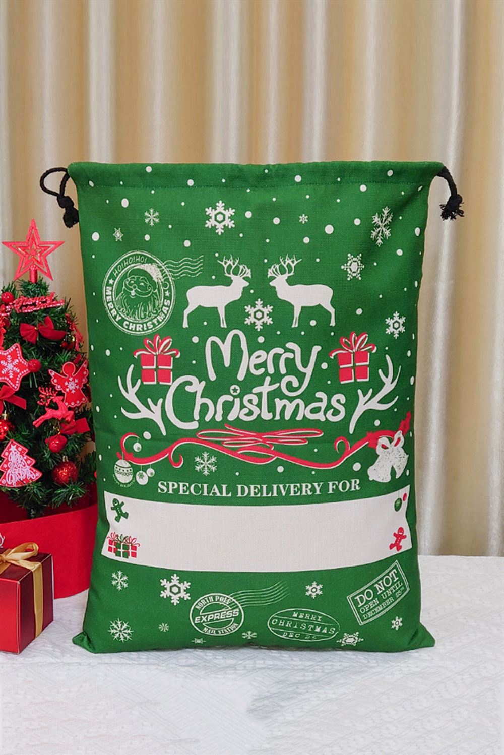 Dark Green Special Delivery For Merry Christmas Sack, Gift For Chidren, Christmas Bag Gift, Christmas Gift 2023