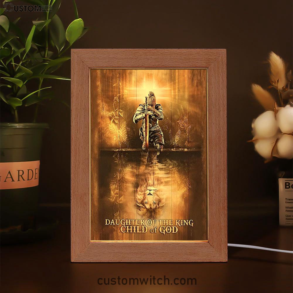 Daughter Of The King Child Of God Frame Lamp Art - Women Warriors Lion Frame Lamp Prints - Lion Frame Lamp Art