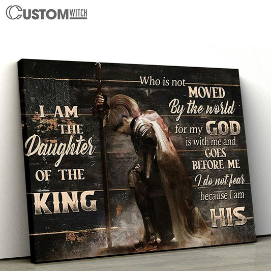 Daughter Of The King Female Warrior Of God Canvas Art - Christian Wall Art - Religious Wall Decor