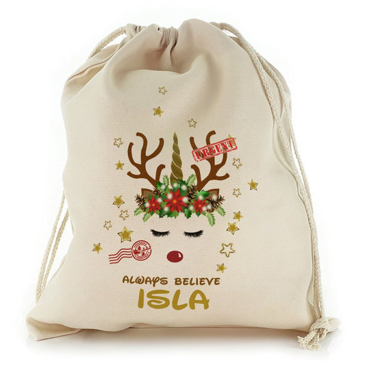 Decorated Reindeer Unicorn Christmas Sack, Gift For Chidren, Christmas Bag Gift, Christmas Gift 2023