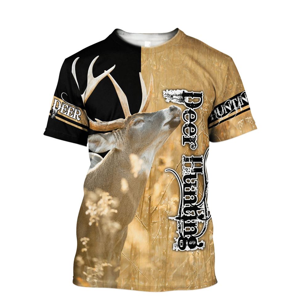 Deer Hunting Jesus Unisexs All Over Print 3D T-Shirt, Gift For Christian, Jesus Shirt
