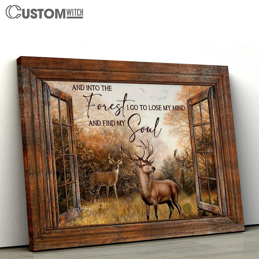 Deer Into The Forest I Go Canvas Prints - Religious Canvas Art - Christian Home Decor