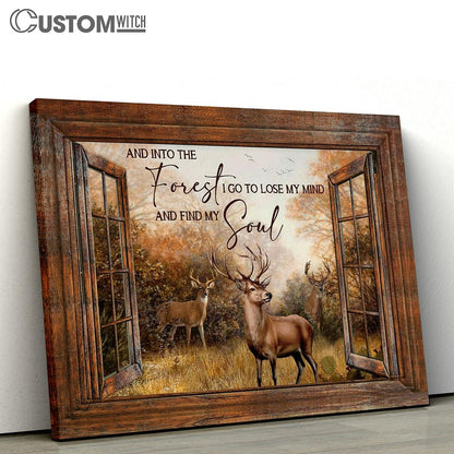 Deer Into The Forest I Go Canvas Prints - Religious Canvas Art - Christian Home Decor