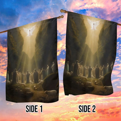 Divine Light The Heavenly Announcement Flag, Christmas Angel Garden Flag, Christmas Outdoor Decor Ideas