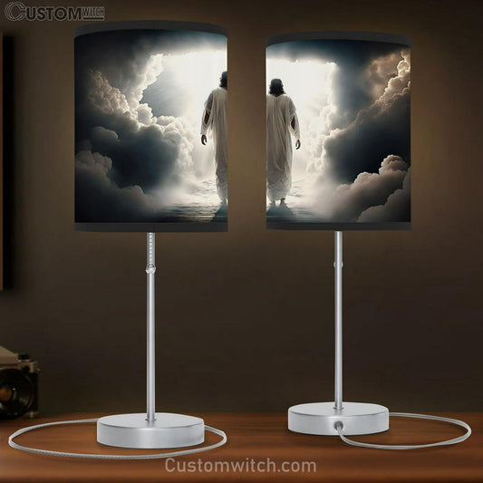 Divine Mercy Jesus Christ Table Lamb Pictures - Faith Art - Christian Table Lamb Gift Decor