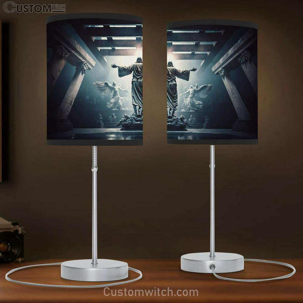 Divine Mercy Jesus Christ Christian Table Lamb Pictures - Faith Art - Christian Table Lamb Gift Decor