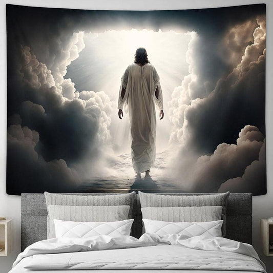 Divine Mercy Jesus Christ Tapestry Pictures - Faith Art - Christian Tapestry Wall Art Decor