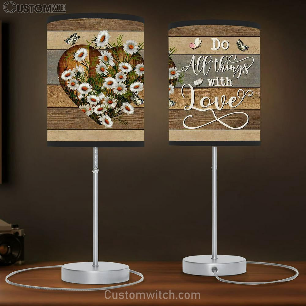 Do All Things With Love Table Lamb Print - Inspirational Table Lamb Art - Scripture Lamb Gift