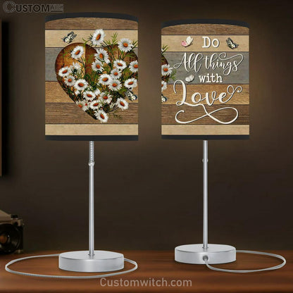 Do All Things With Love Table Lamb Print - Inspirational Table Lamb Art - Scripture Lamb Gift