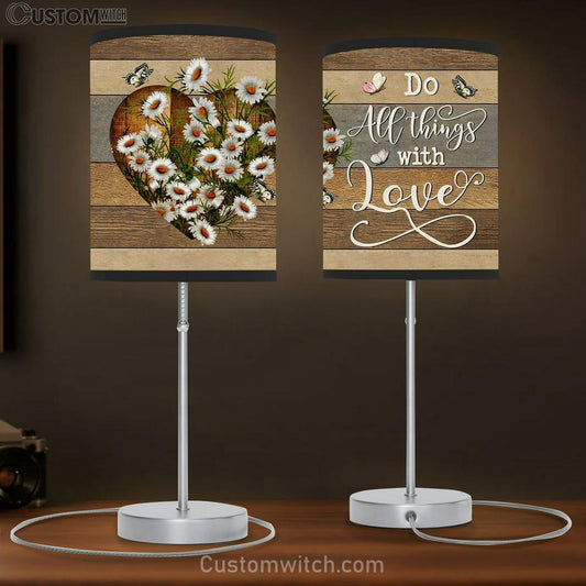 Do All Things With Love Table Lamb Print - Inspirational Table Lamb Art - Scripture Lamb Gift