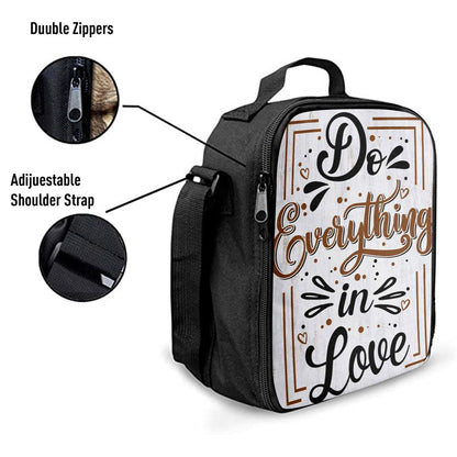 Do Everything In Love 1 Corinthians 1614 Bible Verse Lunch Bag, Christian Lunch Bag For School, Picnic, Religious Lunch Bag