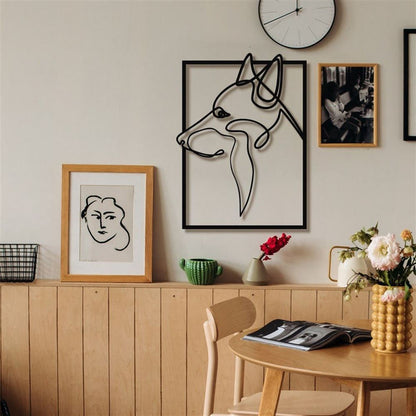 Dog Head Metal Sign, Anniversary Gift, Dog Wall Decor, Dog Wall Art, Home Decor Sign