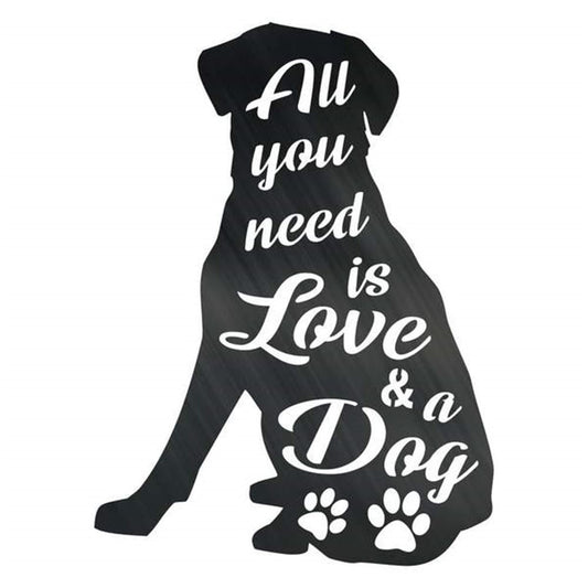 Dog Love Customized Metal Signs, Anniversary Gift, Dog Wall Decor, Dog Wall Art, Home Decor Sign