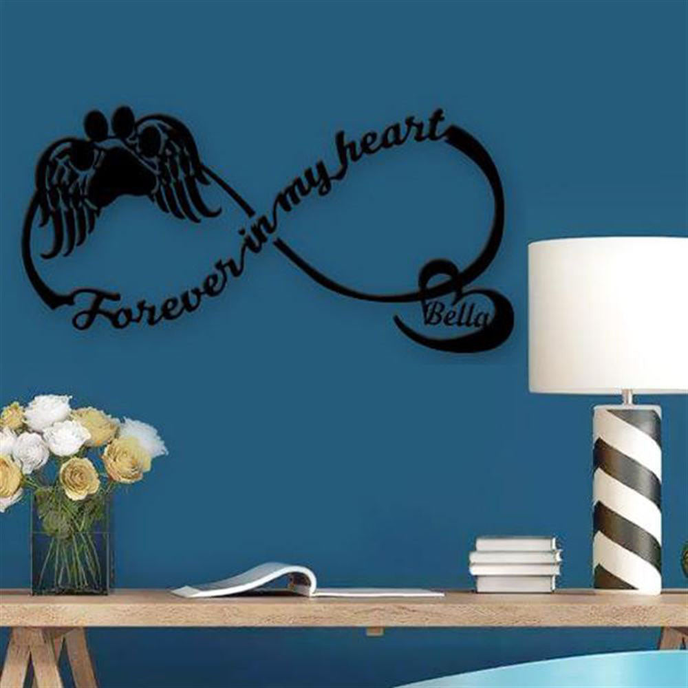 Dog Lovers Forever In My Heart Metal Sign, Anniversary Gift, Dog Wall Decor, Dog Wall Art, Home Decor Sign