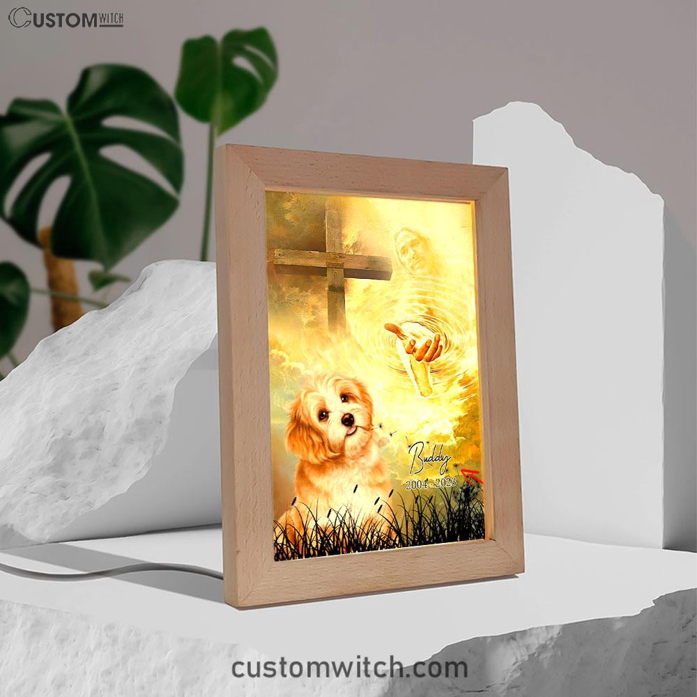 Dog Memorial Frame Lamp Prints - Take My Hand Jesus - Pet Loss Gifts