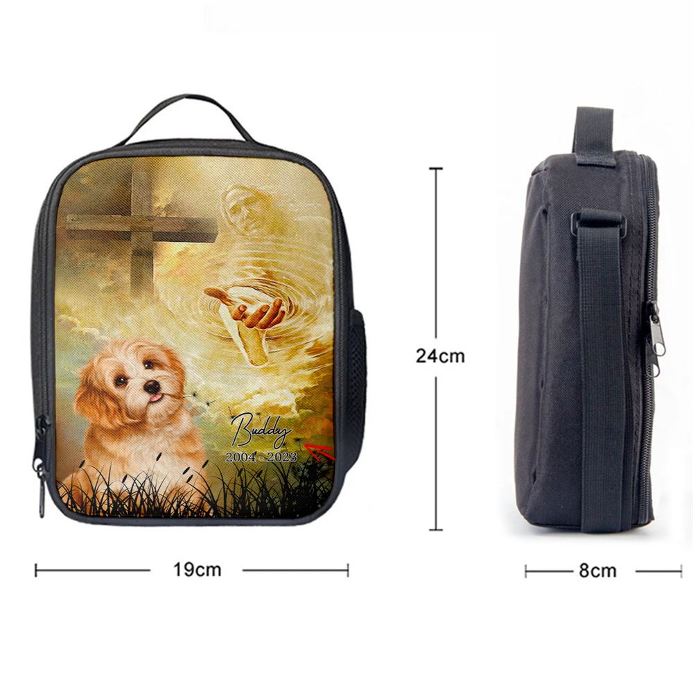 Dog Memorial Lunch Bag, Christian Lunch Bag For School, Picnic, Religious Lunch Bag
