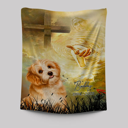 Dog Memorial Tapestry Prints - Take My Hand Jesus - Pet Loss Gifts For Woman