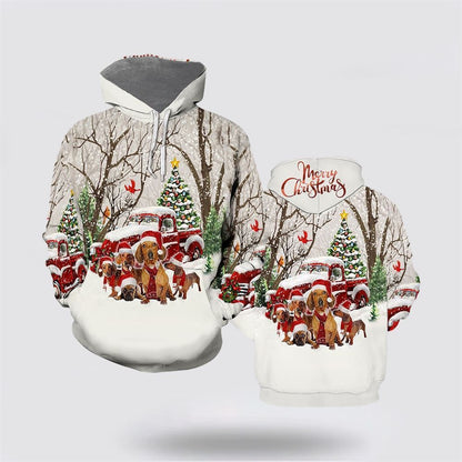 Dog Merry Christmas All Over Print 3D Hoodie For Men & Women, Christmas Dog Hoodie, Christmas Hoodie Cute, Christmas Gift