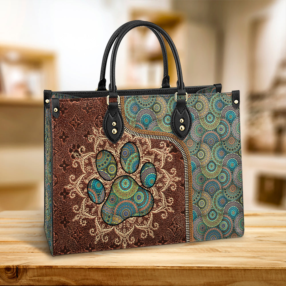 Dog Mom Pattern Leather Bag, Dog Mom Gift Ideas, Women's Pu Leather Bag