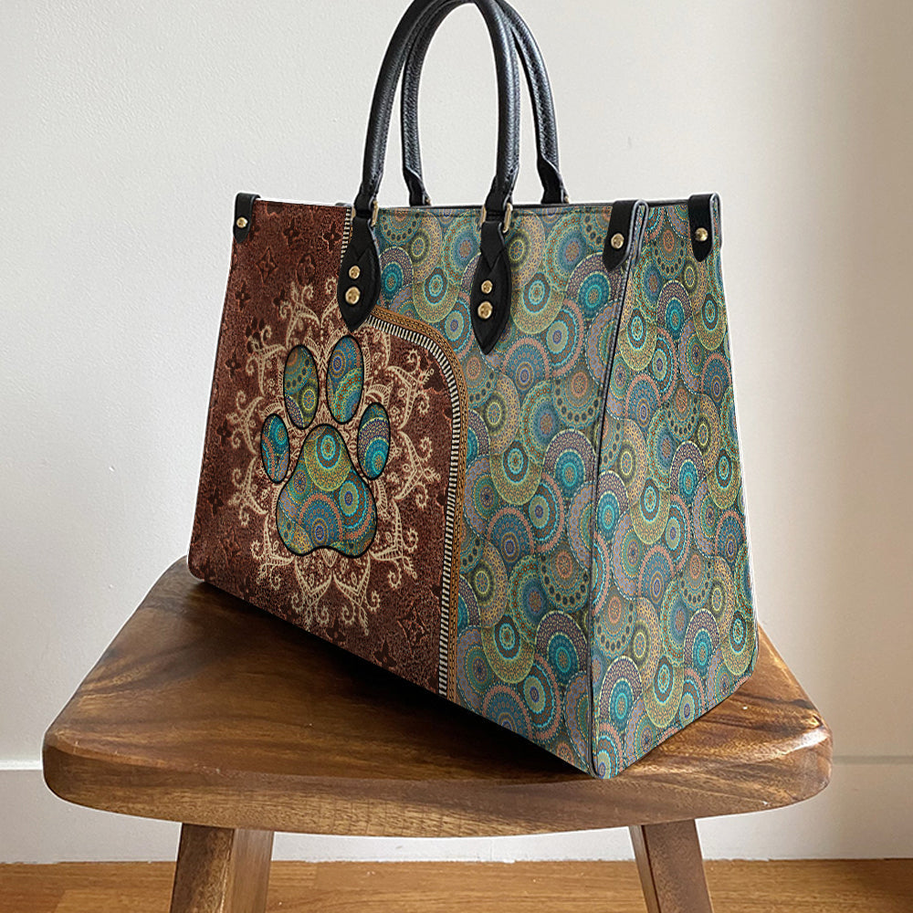 Dog Mom Pattern Leather Bag, Dog Mom Gift Ideas, Women's Pu Leather Bag