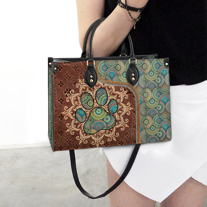 Dog Mom Pattern Leather Bag, Dog Mom Gift Ideas, Women's Pu Leather Bag