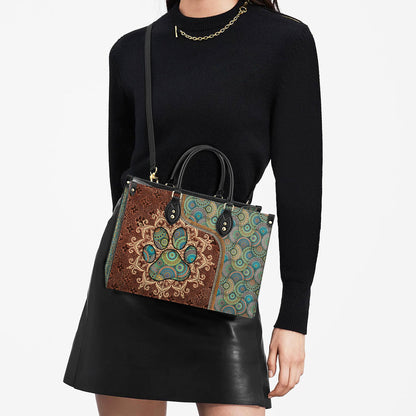 Dog Mom Pattern Leather Bag, Dog Mom Gift Ideas, Women's Pu Leather Bag