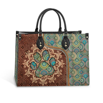 Dog Mom Pattern Leather Bag, Dog Mom Gift Ideas, Women's Pu Leather Bag