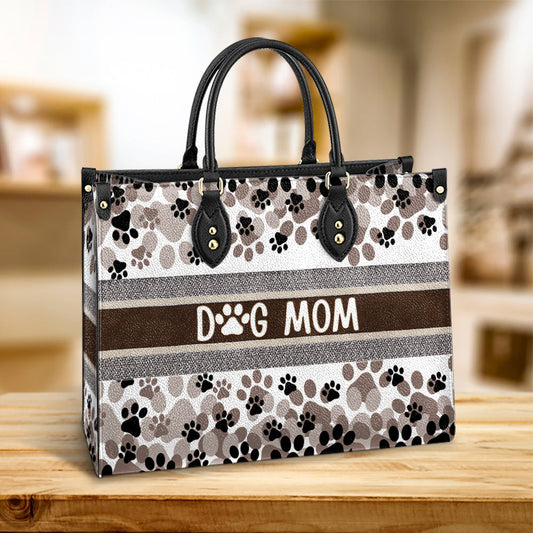 Dog Mom Pu Leather Bag, Gift For Dog Lover, Dog Mom Gift Ideas, Women's Pu Leather Bag