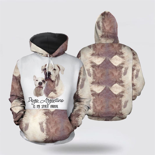Dogo Argentino My Spirit Animal All Over Print 3D Hoodie For Men & Women, Christmas Dog Hoodie, Christmas Hoodie Cute, Christmas Gift