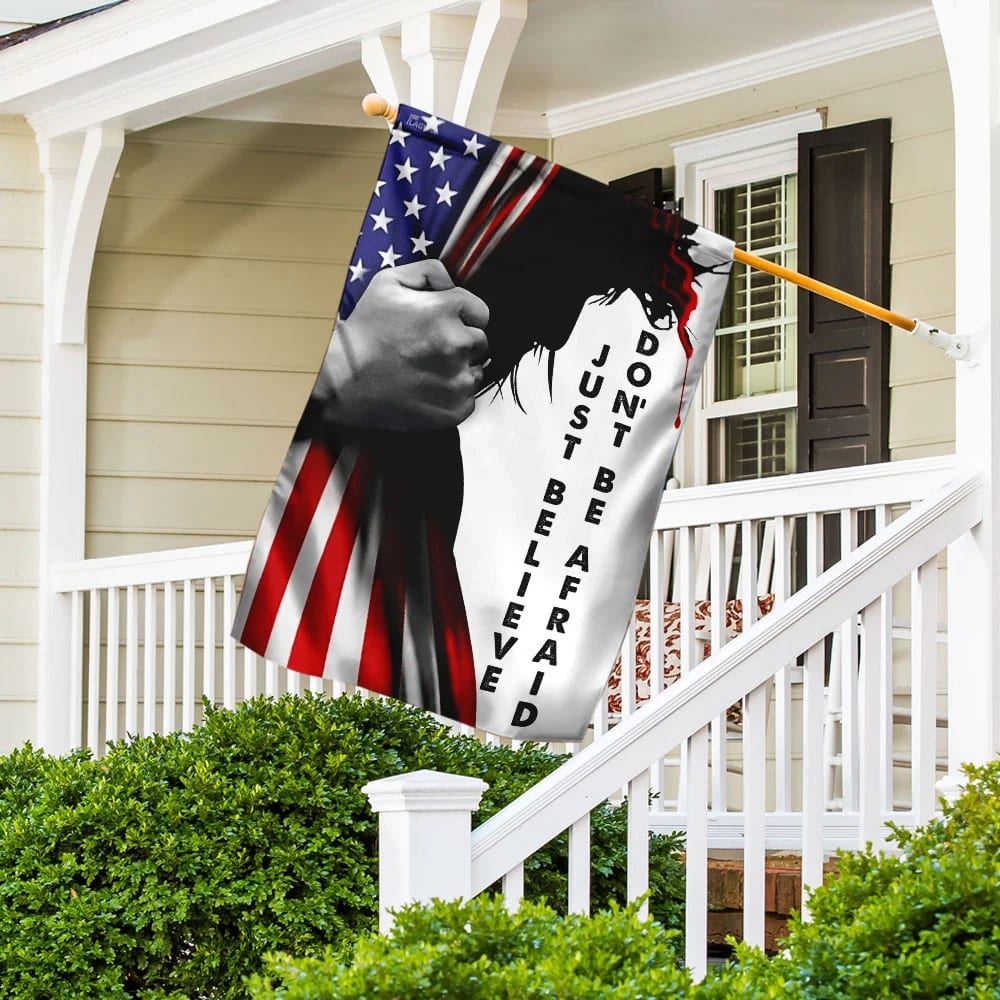 Don't Be Afraid Just Believe Jesus Flag, Outdoor Christian House Flag, Christian Flag, Scripture Flag, Garden Banner