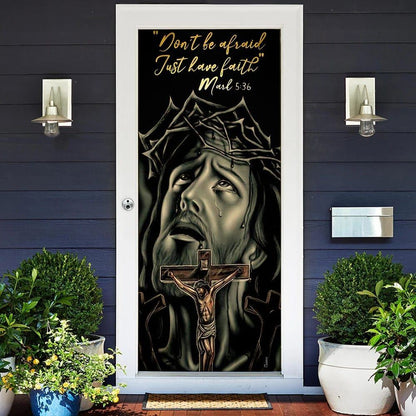 Don't Be Afraid Just Have Faith Mark Door Cover, Jesus Christian Door Cover, Christian Door Decor, Door Christian Church, Christian Door Plaques