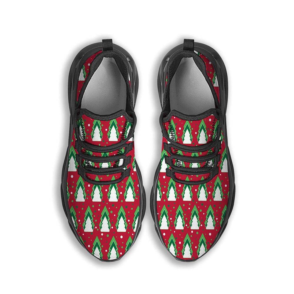 Dots Merry Christmas Print Pattern Black Max Soul Shoes For Men Women, Best Running Sneaker, Christmas Shoes, Winter Fashion Shoes