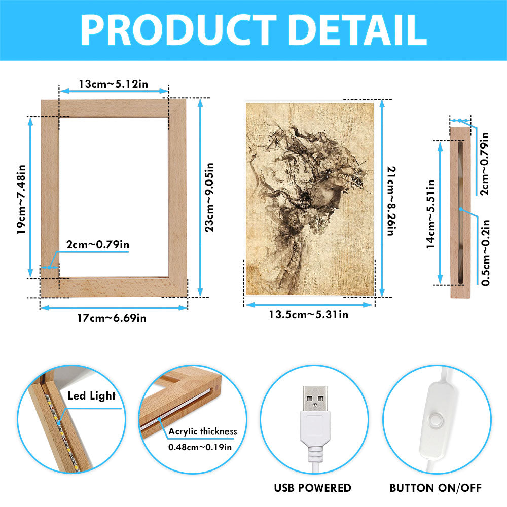 Drawing Jesus Christ Frame Lamp Art - Jesus Frame Lamp Pictures - Christian Night Light