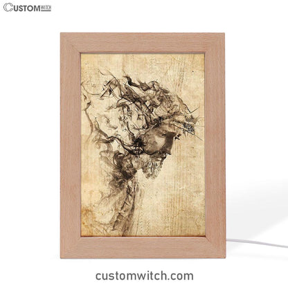 Drawing Jesus Christ Frame Lamp Art - Jesus Frame Lamp Pictures - Christian Night Light