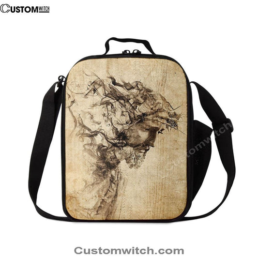 Drawing Jesus Christ Lunch Bag, Christian Lunch Bag For School, Picnic, Religious Lunch Bag