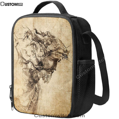 Drawing Jesus Christ Lunch Bag, Christian Lunch Bag For School, Picnic, Religious Lunch Bag