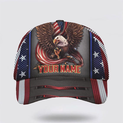 Eagle Ameriacan Custom Name Baseball Cap, Christian Baseball Cap, Religious Cap, Jesus Gift, Jesus Hat