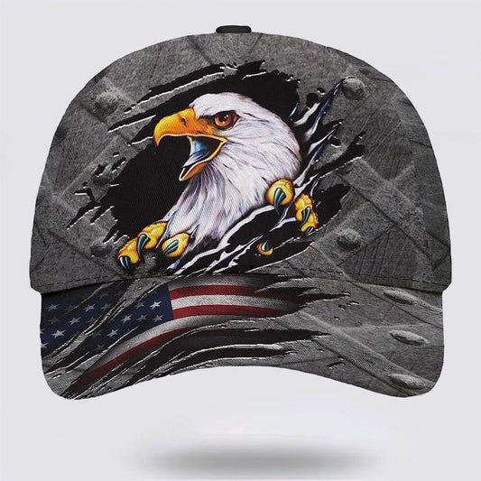 Eagle American Flag Baseball Cap, Christian Baseball Cap, Religious Cap, Jesus Gift, Jesus Hat