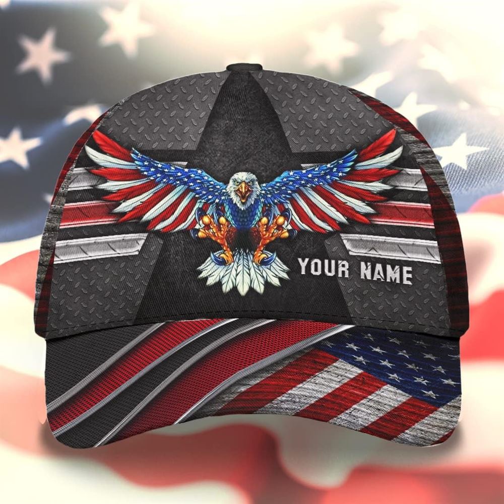 Eagle Custom Name Baseball Cap, Christian Baseball Cap, Religious Cap, Jesus Gift, Jesus Hat