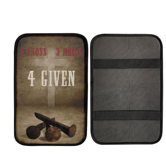 Easter Christian Gifts 1 Cross 3 Nails 4 Given Car Center Console Cover, Cross Car Interior Accessories