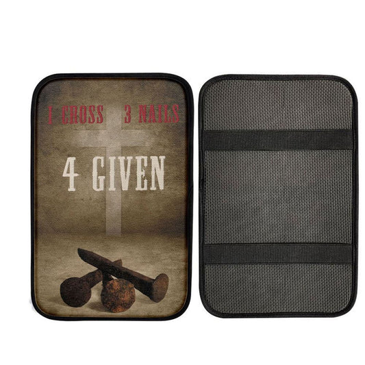 Easter Christian Gifts 1 Cross 3 Nails 4 Given Car Center Console Cover, Christian Car Accessories
