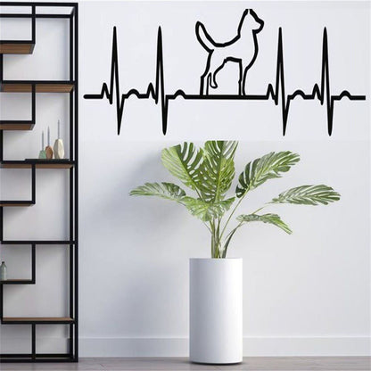 Ekg Dog Metal Sign, Anniversary Gift, Dog Wall Decor, Dog Wall Art, Home Decor Sign