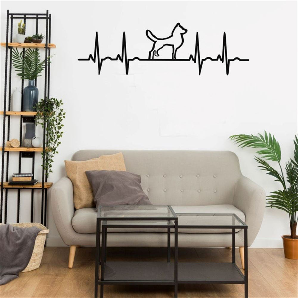 Ekg Dog Metal Sign, Anniversary Gift, Dog Wall Decor, Dog Wall Art, Home Decor Sign