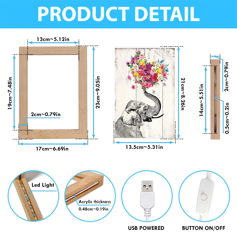 Elephant Floral Heart Boho Art - Home Decoration, Bedroom, Bathroom, Apartment - Gift For Women