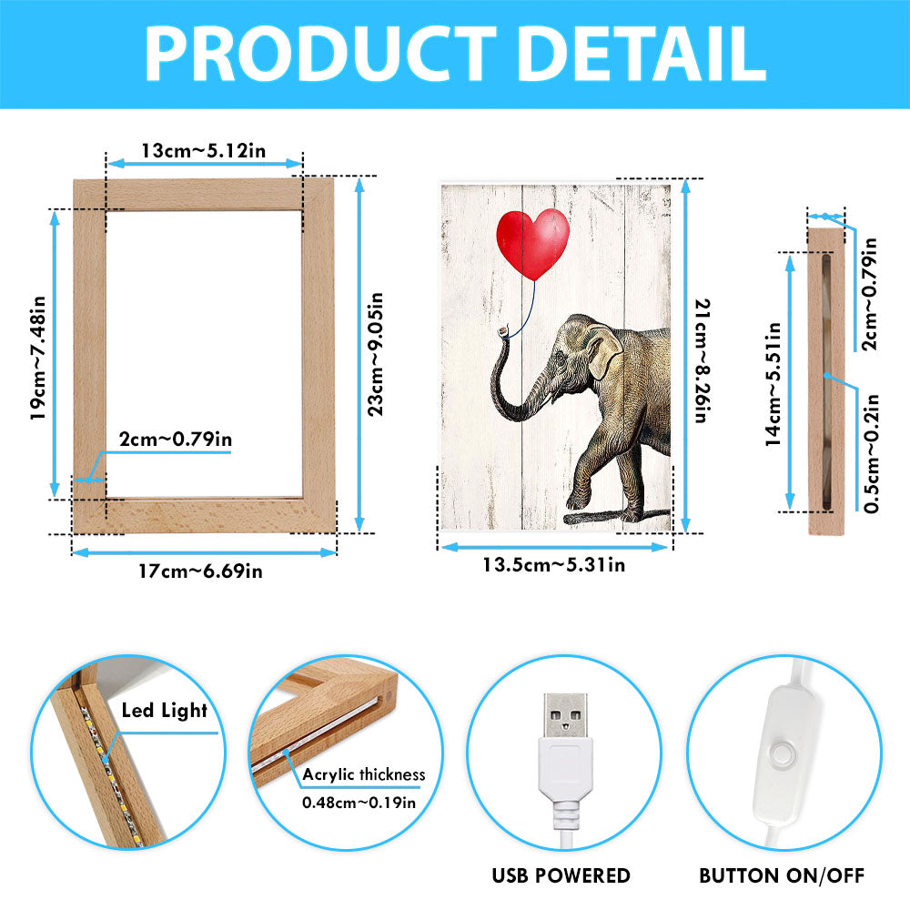 Elephant With Heart Balloon -Home Decor For Women