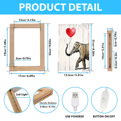 Elephant With Heart Balloon -Home Decor For Women