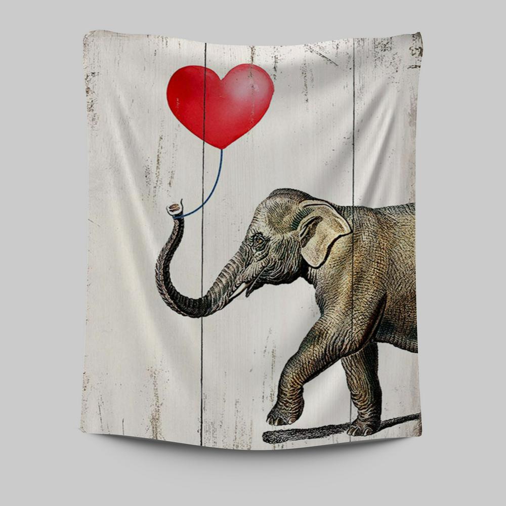 Elephant With Heart Balloon -Home Decor For Women